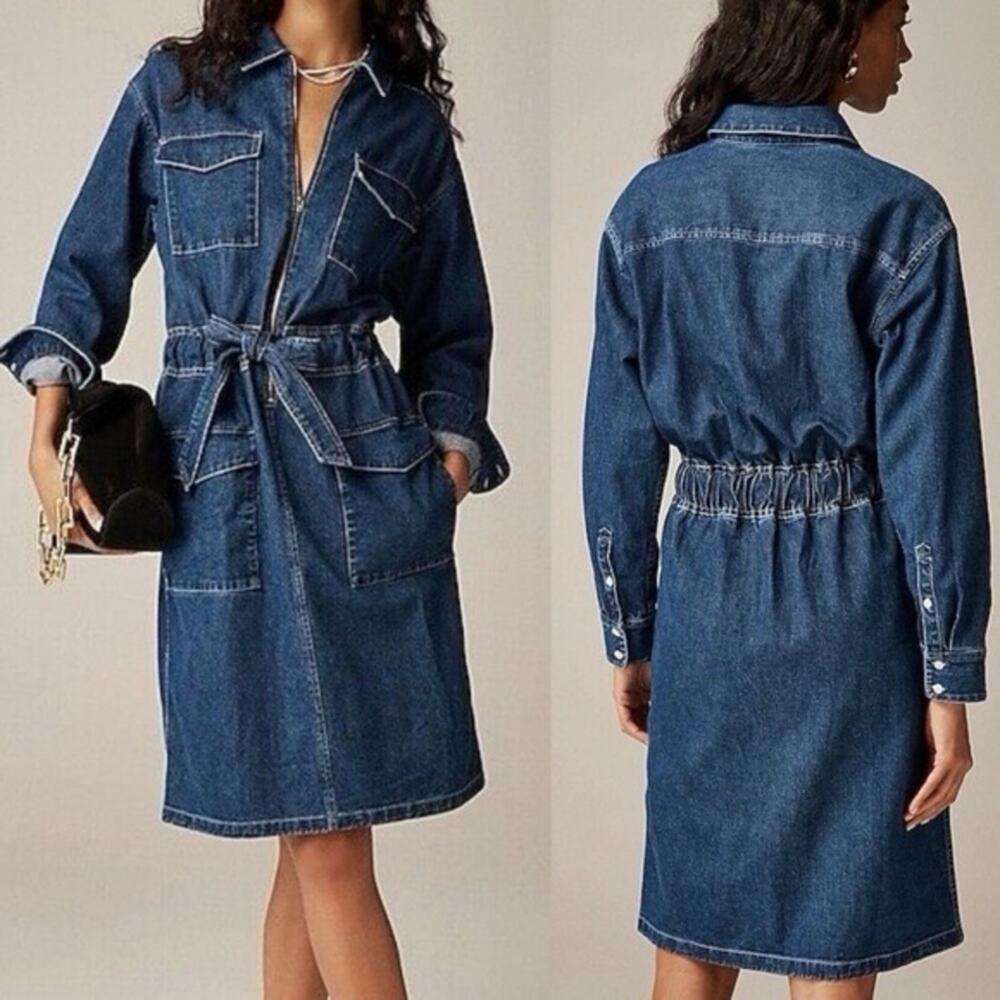 J. Crew Denim Utility Dress 6 NWT NEW